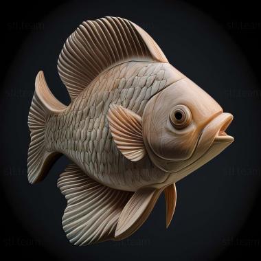 3D model Cuban gambusia fish (STL)